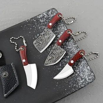  Портативный мини-кухонный нож Многофункциональные инструменты для выживания на открытом воздухе Нержавеющая сталь Самооборона Брелок Сейф Резак