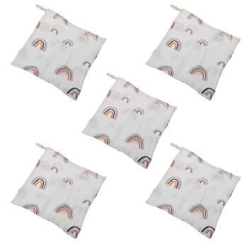 5 шт./лот Детские хлопчатобумажные полотенца Муслиновая ткань Салфетки для рук Салфетки для лица Слюна Нагрудник
