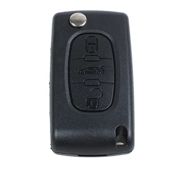 Ключ дистанционного управления для Peugeot 407 и 407 SW складные 3 кнопки