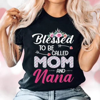Благословенно называться мамой и Нана Футболки Подарок на День матери