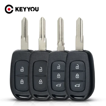 KEYYOU 2/3 кнопки Автомобильный брелок для ключей Рено для Рено для Рено Сандеро Символ Трафик Dacia Logan Чехол для ключей Замена крышки