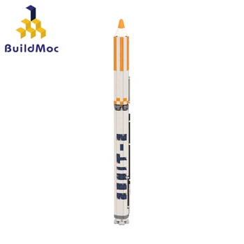 BuildMoc Space Zenit - 2 ракетных строительных блока Набор 1:110 Масштаб Научный спутник Исследовать Транспортное средство Игрушка Для Детей Детский Рождественский Подарок