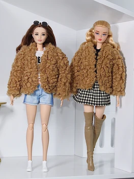 большая акция / Коричневое плюшевое пальто / одежда Для 1/6 BJD Xinyi FR ST Кукла Барби / 30 см кукольная одежда