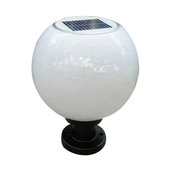 LED 200 мм Солнечная настенная лампа на столбе Открытый круглый шар Круглый светильник Путь