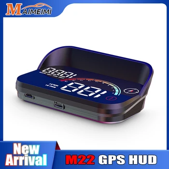 HD M22 Авто Спидометр GPS HUD Бортовой компьютер Автопроектор Проекционный дисплей Гаджеты Inteligentes Time Compass Для всех автомобилей