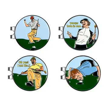 Металлический зажим для шляпы для гольфа Съемный гольфист Подарки Положение мяча для гольфа Марк Хэппи Гилмор Аксессуары для гольфа Кепки для гольфа Зажимы для гольфа Golfer